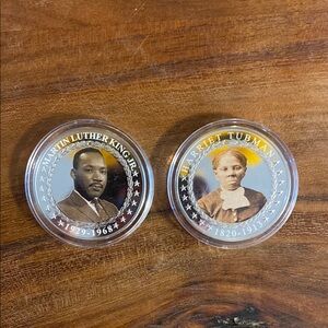Commemorative Silver Coin Set with Historical Figures